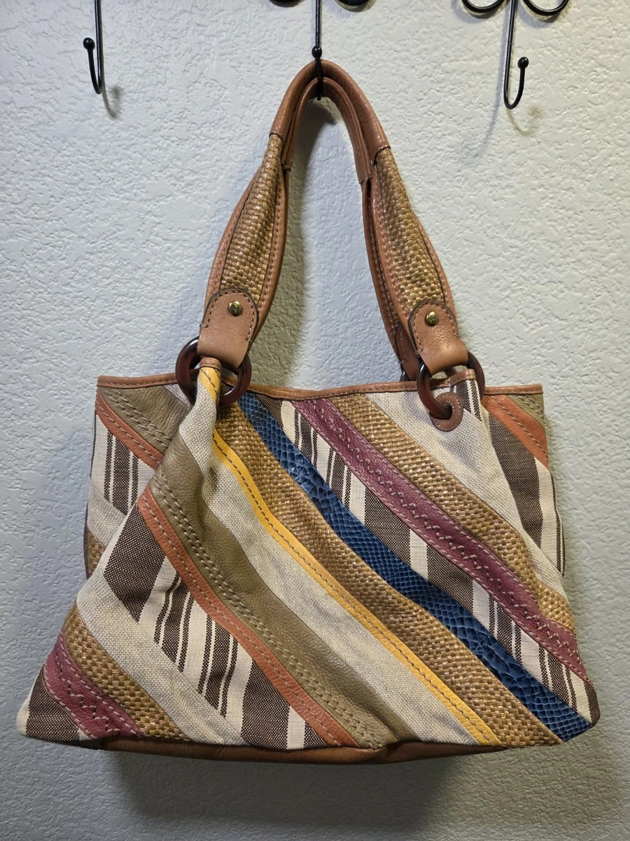 Fossil Satchel/Top Handle Bag Striped Bags & Handbags for Women