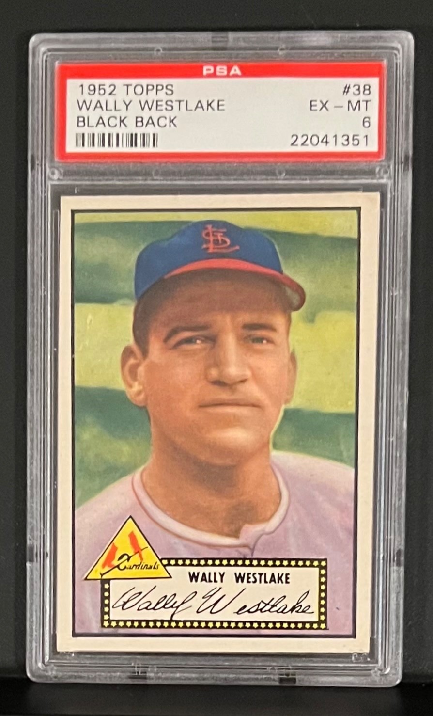 1952 Topps Wally Westlake Black Back #38 PSA6