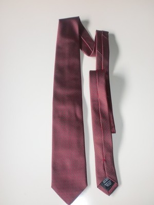 HUGO BOSS - Herren Krawatte - Rot/Grau - 100% Seide - Neuwertig