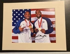 KOBE BRYANT & LEBRON JAMES DUAL SIGNED AUTOGRAPHED 8X10 PHOTO COACH'S CORNER COA