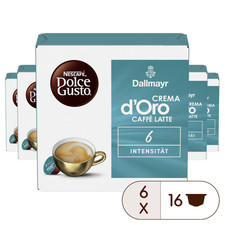 6 x Dallmayr Crema d'Oro Caffe Latte NESCAFÉ® Dolce Gusto® 6 x 16 Capsules