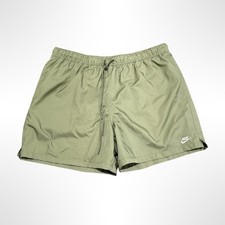Nike Club Woven Flow Shorts Oil Green/White Relaxed Fit Lined Men's 2XL
