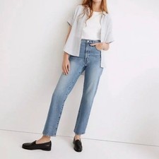 Madewell The Perfect Vintage Denim Jeans Sz 29 Light Wash Straight Leg High Rise