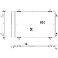 Mahle AC 487 000S Kondensator, Klimaanlage