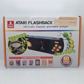 Atari Flashback Portable Black Handheld Console 60 Built In Games Cable Manual