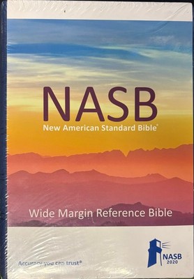 NASB Wide Margin Reference Bible, Blue, Leathertex, 2020 text-New