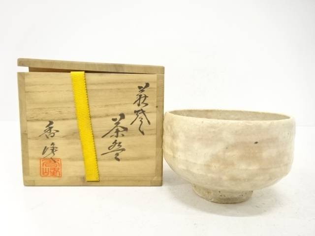 Hagiyaki Komine-zukuri Tea Bowl Used 11.8cm Ceramic Excellent Condition