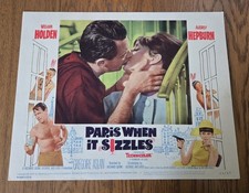 Paris When It Sizzles,Original U.S. Lobby Card #2,Audry Hepburn,William Holden