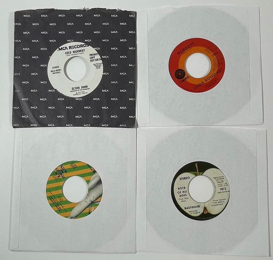 LOT of 25 45s 45 RPM 1970s Yacht Rock Classics Beach Boys Jimmy Buffett Styx ELO Foto 4 de 4