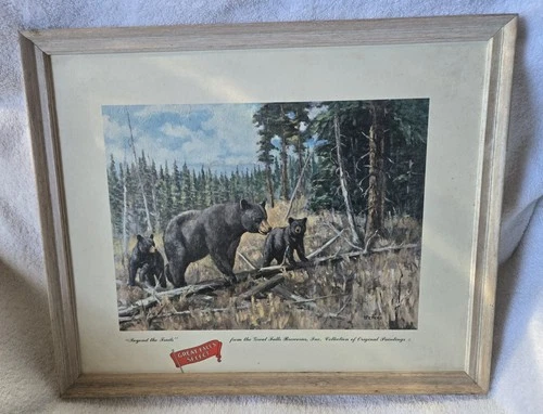 Vintage Great Falls Select Beer BEYOND THE TRAILS Les Peters Cardboard Sign