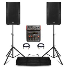 Vonyx VSA10BT 10" Vocalist PA Speaker System with 6-Channel VM-KG06 Mixer