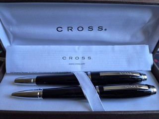 Cross Fountain and Ballpoint Pen Set Black In Presentation Box