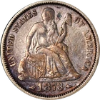 1873-P Seated Liberty Dime - Arrows At Date