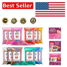 Children's Creative Sand Art Kit 12 Vibrant Colors for Engaging Activities
