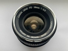 Canon FD 28mm F3.5 Chrome Nose Lens
