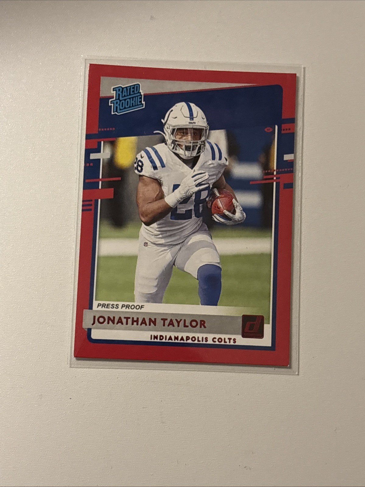 2020 Panini Donruss - Rated Rookie Jonathan Taylor #317 Press Proof Red (RC)