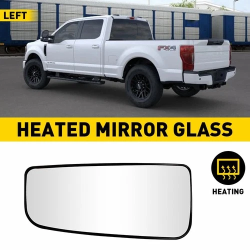 Heated Side View Mirror Glass LOwer Left Driver For 2017-2022 FORD F250 F350 SD