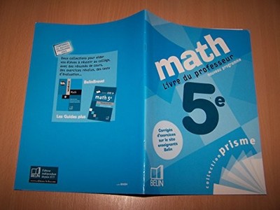 Math 5e - Livre du professeur - Nouveau programme - Editions Belin 2006 ...