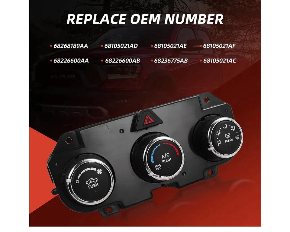 Temperature Control Climate AC Heat Defrost Dodge RAM 1500 2500 2013-2018 - Image 4 of 4