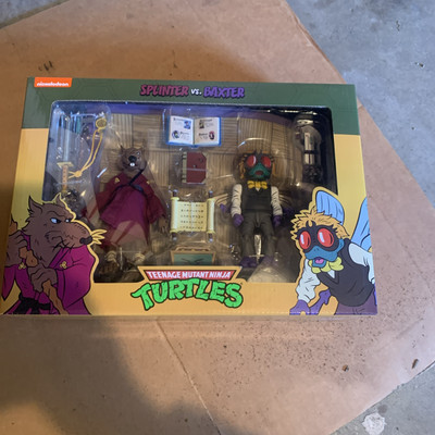 NECA Teenage Mutant Ninja Turtles Splinter & Baxter Action Figure