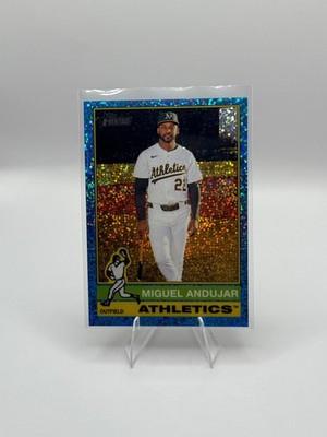 2025 Topps Heritage - High Number SP Miguel Andujar Chrome Light Blue Sparkle