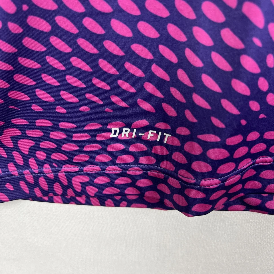 Camiseta Nike Pro Active para mujer talla M rosa ajustada cuello en V Dri-Fit manga larga Foto 3 de 4