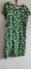 ladies Seasalt Cornwall linen green  sap sleeve dress size 8