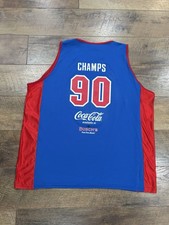 Vintage 1989-90 Detroit Pistons NBA Finals Champions Jersey Large Blue