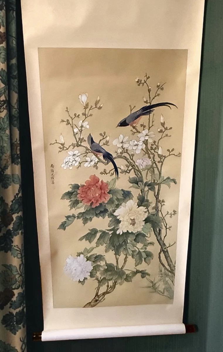 Antique Chinese Silk & Fabric Paintings & Scrolls Post - 1940 for