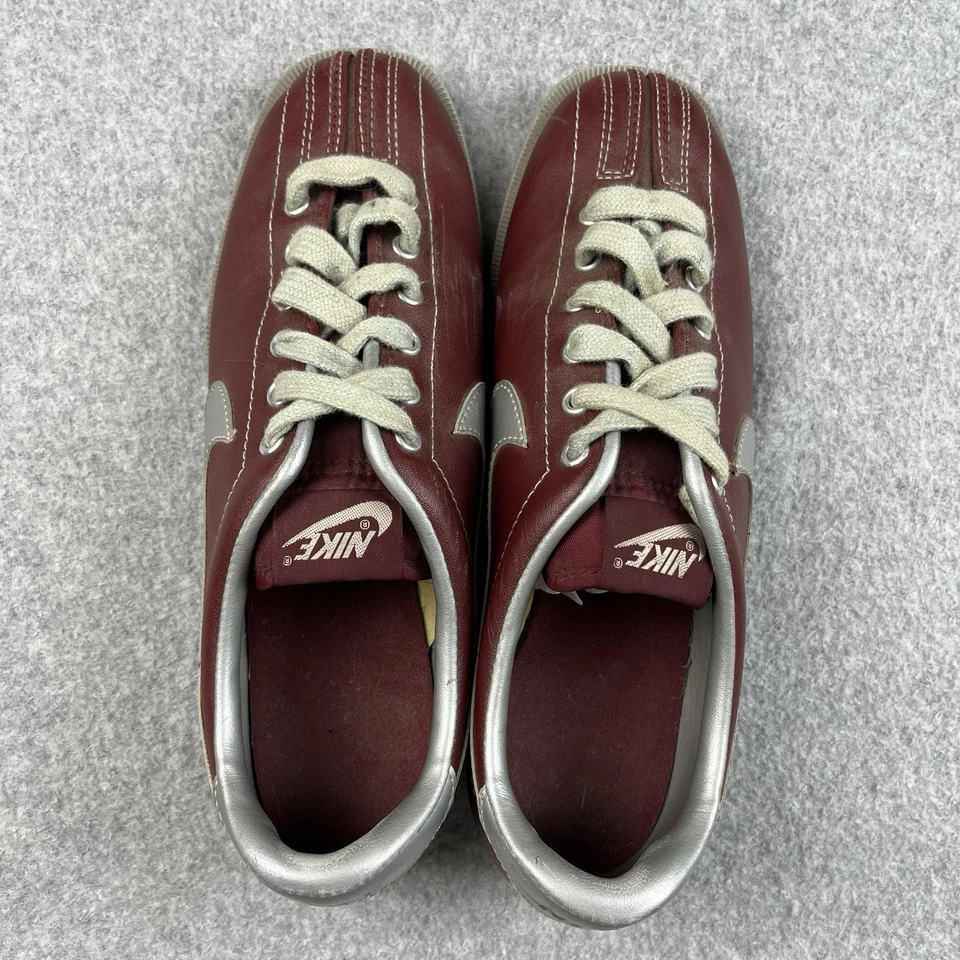 Vintage 1980s Nike Bowling Shoes Womens Size 8 Maroon Red Swoosh 830507sn - Image 2 of 4