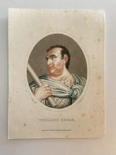Antique 1826 Engraving of Vitellius Caesar – Roman Emperor 
