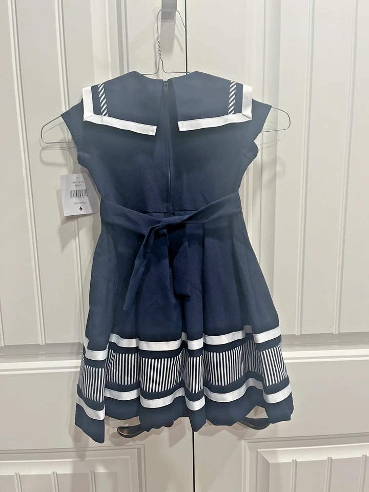 Lindo Vestido de Marinero Náutico Talla 6 Azul Marino para Niñas Nuevo con Etiquetas Foto 2 de 4