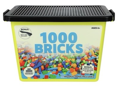 Generic 1000 Bricks Interlocking Blocks Set Storage Case 