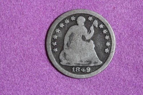 ESTATE FIND 1849 - Seated Liberty Half Dime!!  #N08176