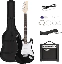 39In Full Size Electric Guitar with 10W Amp, Case and Accessories Pack Beginner 