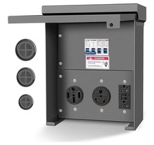 Temporary Power Outlet Panel,Rv Electrical Panel,50 30 20amp rv Power Outlet Box