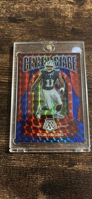 Panini 2024 Mosaic Micah Parsons Center Stage Blue Mosaic Prizm /99 #16