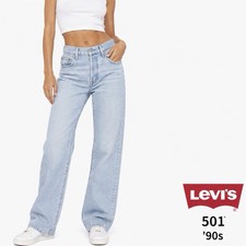 Levi  s Premium 501  90s Jeans Women  s 24/30 Light Wash Straight Leg Denim Pants