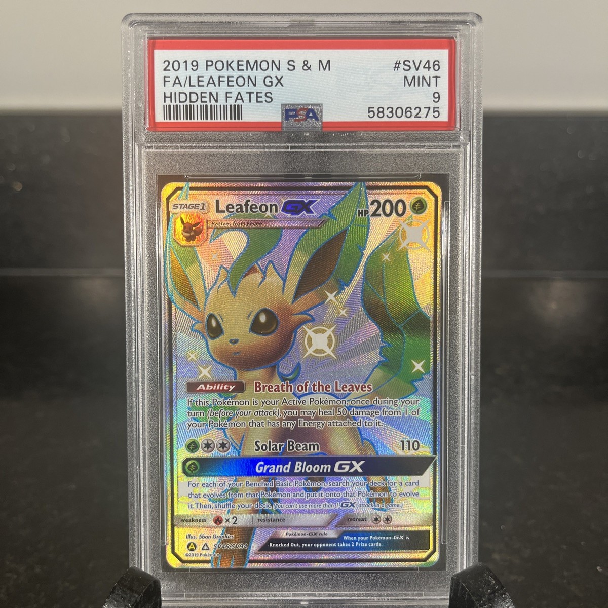 Leafeon GX SV46/SV94 Hidden Fates: Shiny Vault Holo for sale