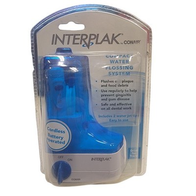New InterPlak Conair Compact Water Flossing System Cordless Battery Operated 