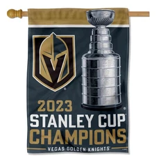 Vegas Golden Knights 2023 Stanley Cup Champions House Banner Flag