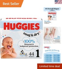 Snug  Dry Huggies Size 1 Diapers - 44 Pack, Ultra Soft for Newborn 8-14 lbs