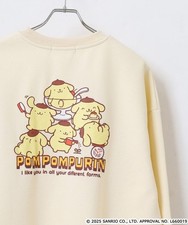 Sanrio Pompompurin Brushed-Lined Oversized Sweatshirt Cream 2026SS JP Limited