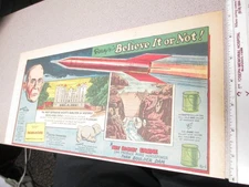 newspaper ad 1950s RIPLEY'S Believe It Not space rocket ship missile Boulder dam