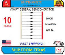 LOT OF 10 PIECES SB260 SCHOTTKY DIODES 60V 2A Vishay HIGH QUALITY DIODES