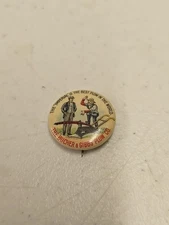 Antique 7/8" Bucher & Gibbs Imperial Plow Advertising Celluloid Pinback