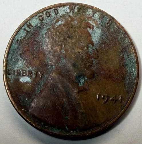1941 Lincoln Wheat Penny No Mint Mark VG Condition BN Color 3.1G Free Shipping!