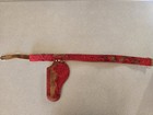 Vintage Gun Holster. White Leather And Red  And Silver Decorations. — photo 7