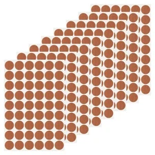 432 Pcs Dia. 21mm/0.8" Hole Cover Stickers, Cherry Wood