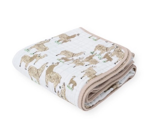 Kleines Einhorn Baumwolle Musselin Steppdecke Decke Baby Lama 47x47 - Bild 9 von 9